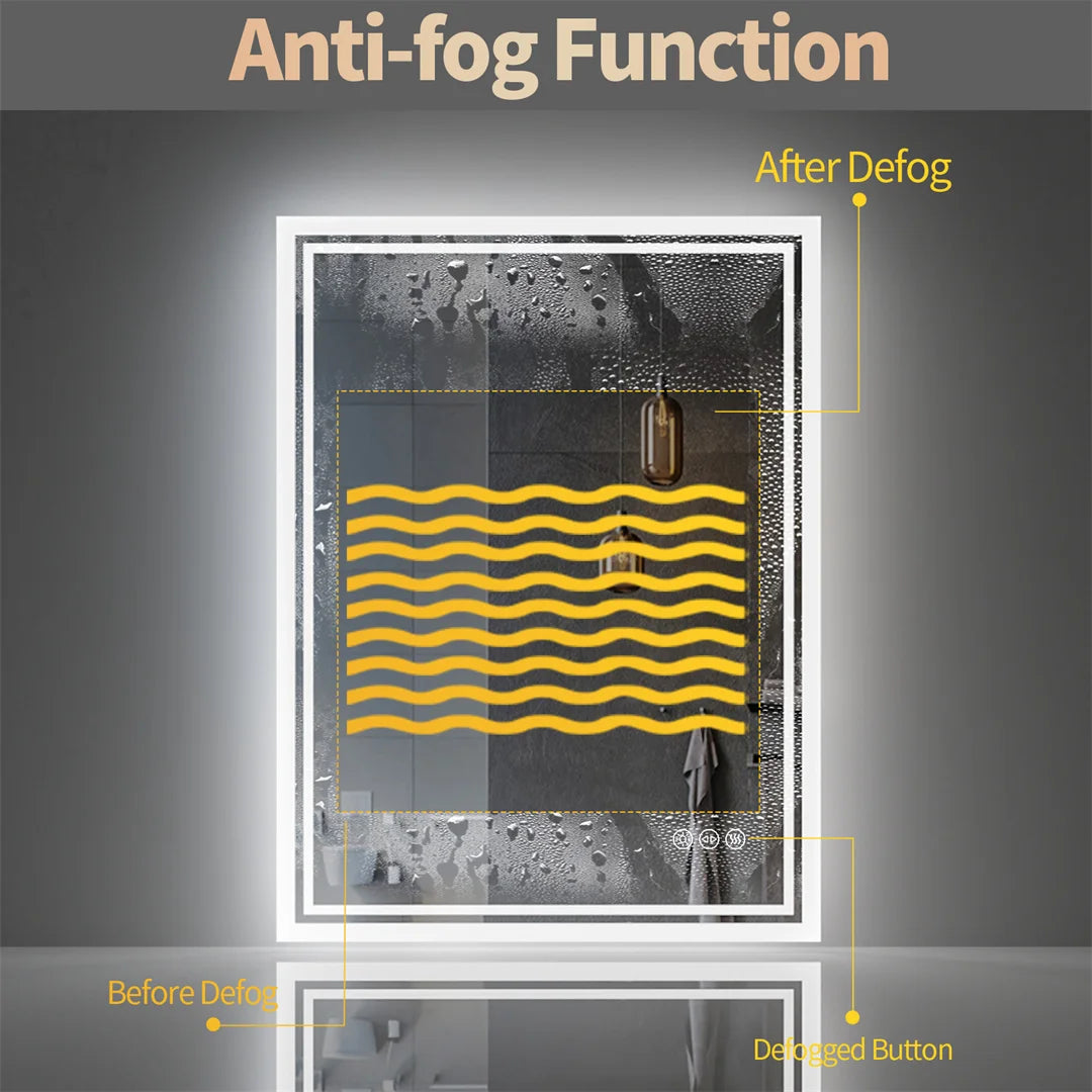 Mirror, LED Backlight, Dimmable and Defog