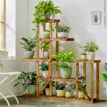 Wood Planter Shelf,  6-Tiered,