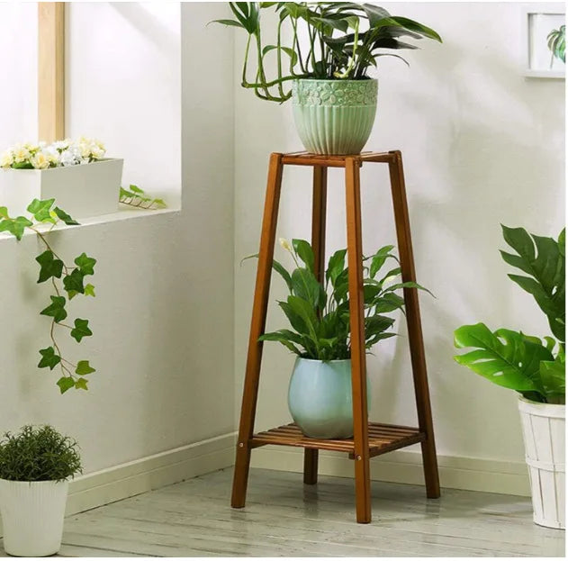 Plant Stand, 77/97/117cm Tall, Bamboo Display Rack