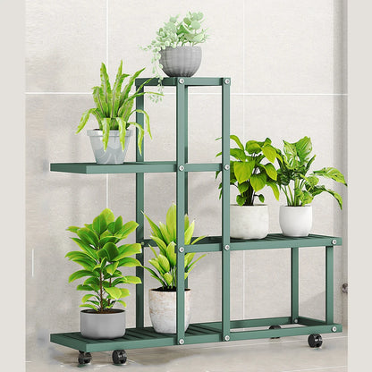 Plant Stand -  Wrought Iron, Rack Organizer w/Wheels
