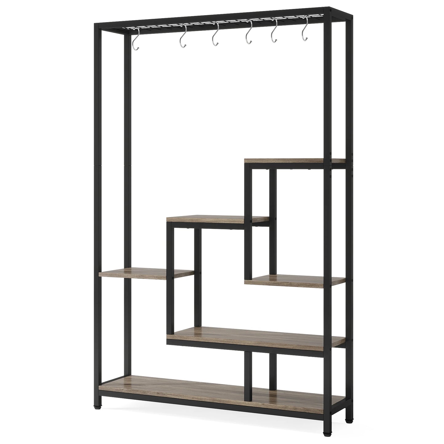 Plant Stand - 5-Tiers Metal, 10 Hanging Hooks