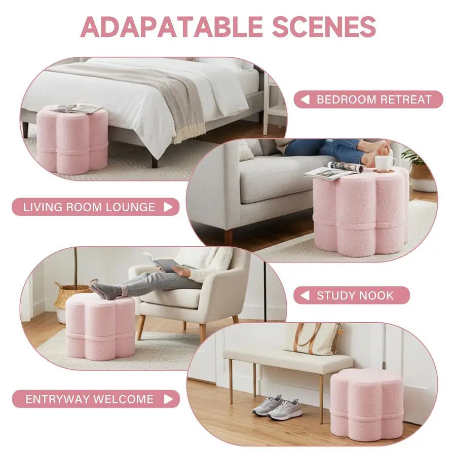 Ottoman, Floral Pouf,