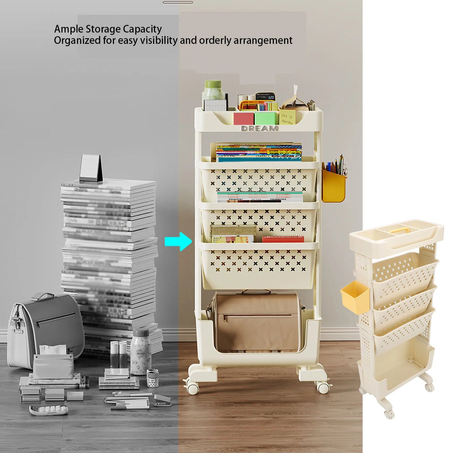 Rolling 5 Tier Utility Organizer
