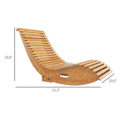Rocking Chair - Wooden, Teak W/ Slatted Seat