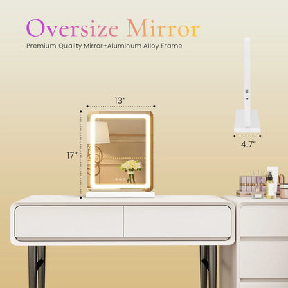 Mirror, Vanity with LED-Lights, Dimmable, 3-Color Modes
