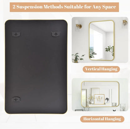 Bathroom Mirror, 20" x 28", Rectangular with Rounded Corners