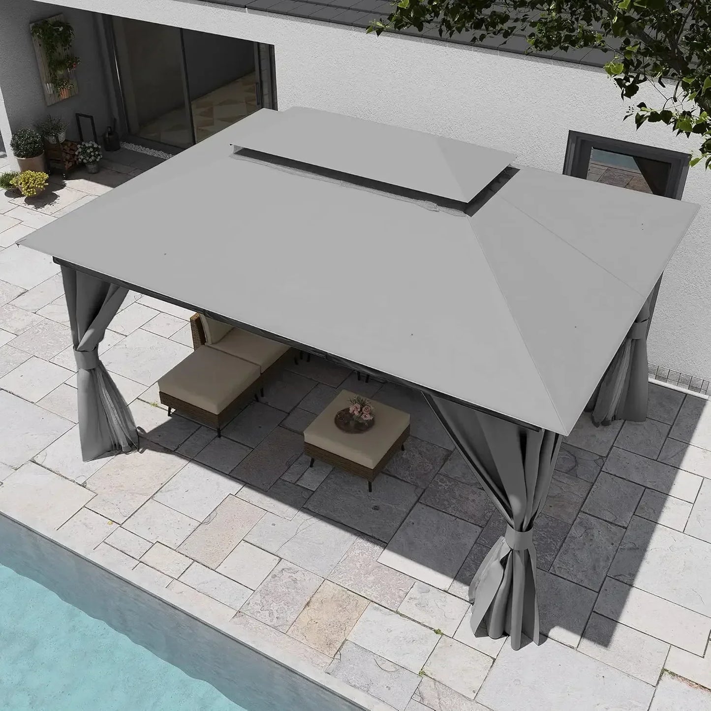 Patio Gazebo,  10'x13' with Expansion Bolts