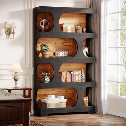 4-Tier Bookshelf, Large Storage Space