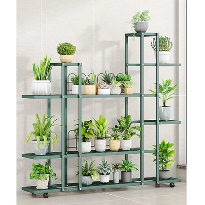 Plant Stand -  Wrought Iron, Rack Organizer w/Wheels