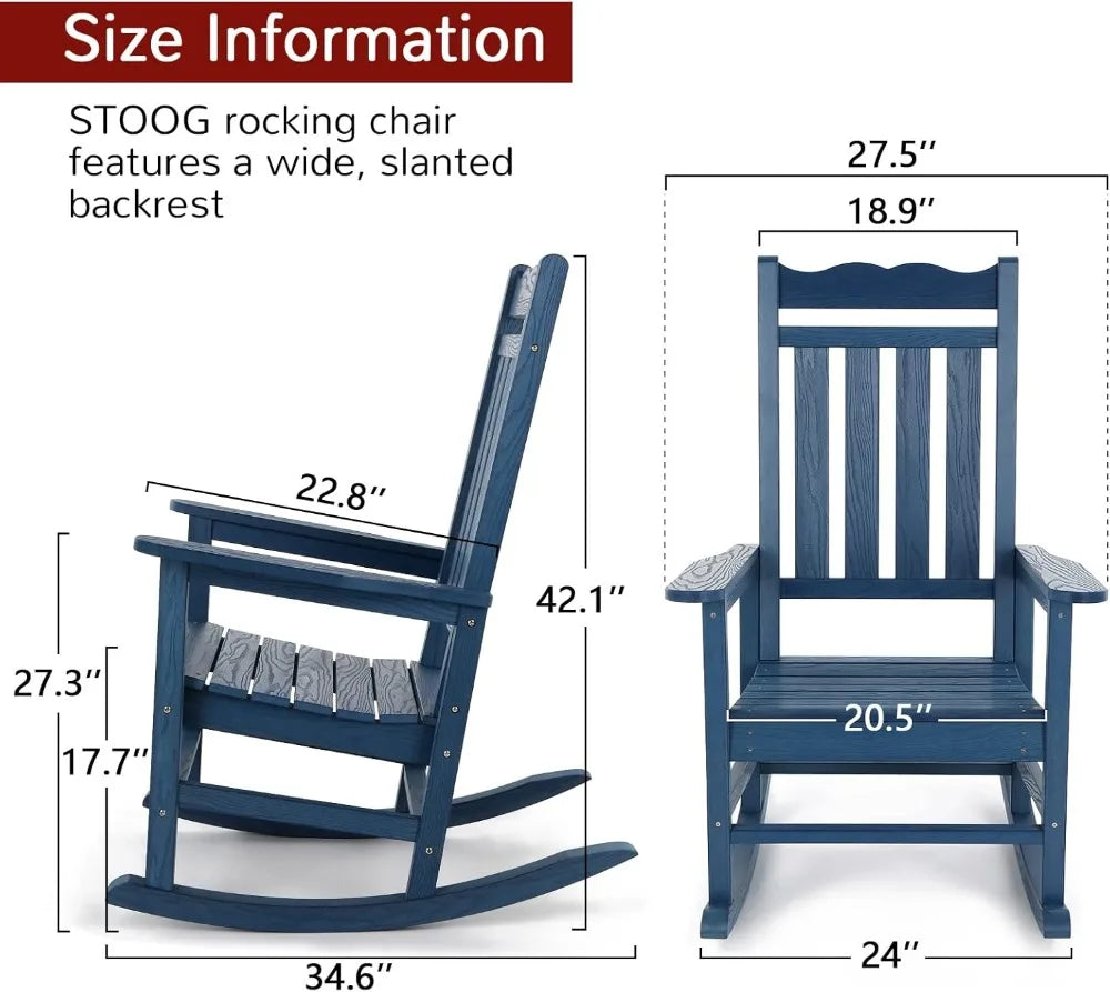 Rocking Chair, All-Weather, 400 lbs Weight Capacity