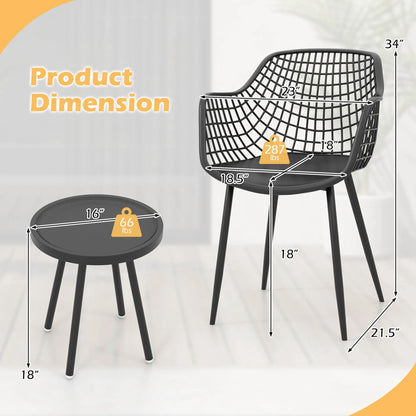 Patio Bistro Set, 3-Piece, Table and Chairs
