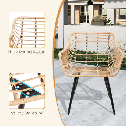 Patio Set, 5 Piece, 2 Chairs, 2 Ottoman, Coffee Table