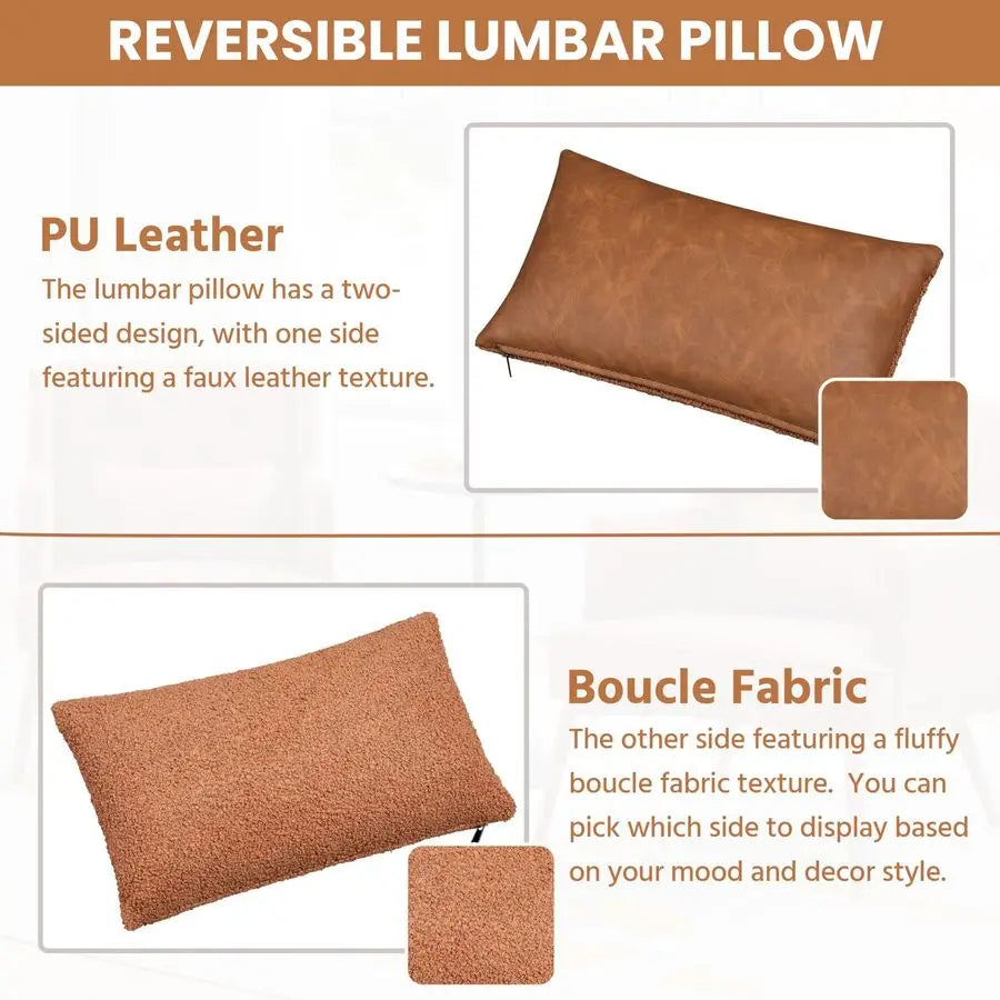 Chair, PU Leather, with Lumbar Pillow