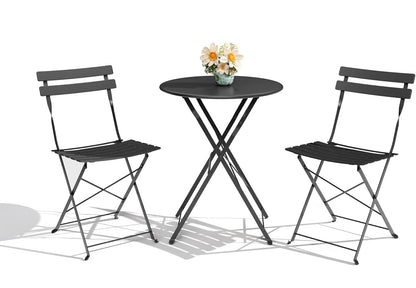 Patio Bistro Set, 3-Pieces, Metal, Table and Chairs