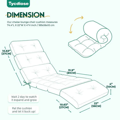 Cushion for Chaise Lounge, All-Weather