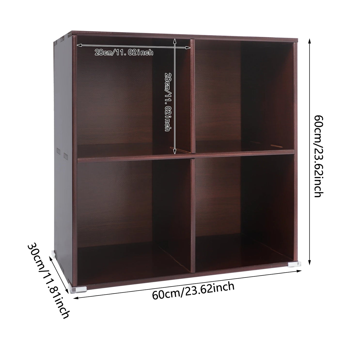 Bookcase, Wood Cube, 10/4 Compartments, Pine