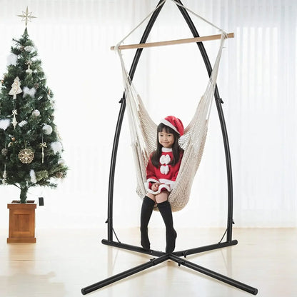 Hammock Chair Stand, X-Type  base, Steel Frame With Hook