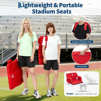 Stadium Seat Chair - Reclining, 2 pieces with Backrest