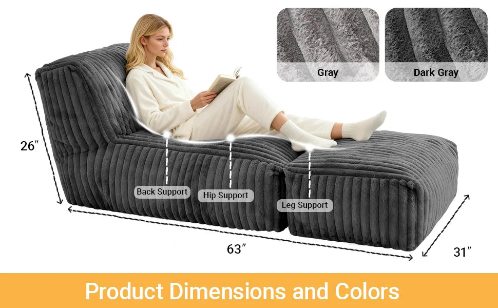 Folding Cube Sofa - with Back Lumbar Support