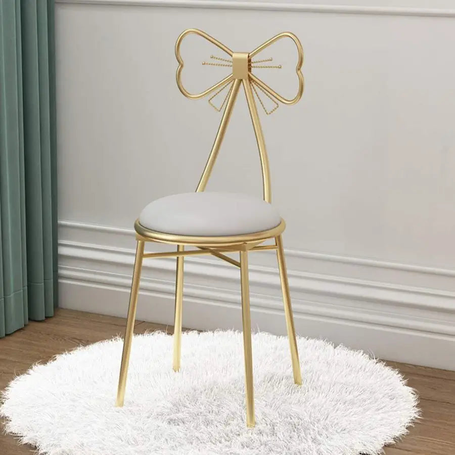Vanity Stool - Metal Legs, Gold