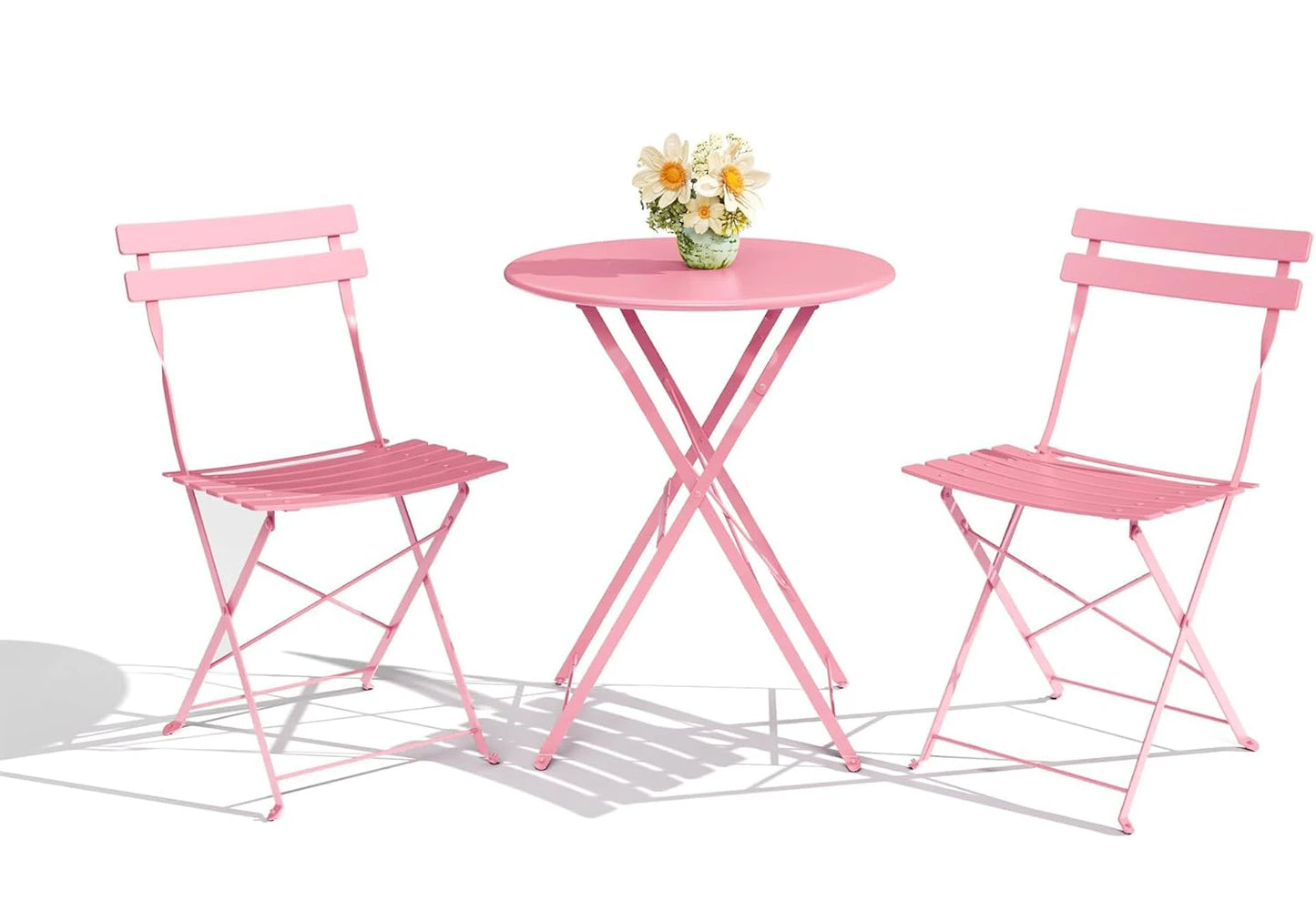 Patio Bistro Set, 3-Pieces, Metal, Table and Chairs
