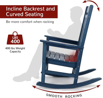 Rocking Chair, All-Weather, 400 lbs Weight Capacity