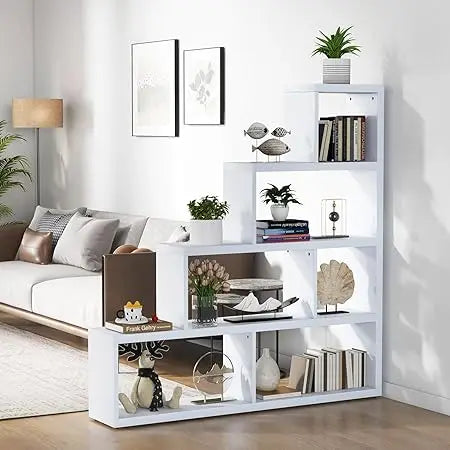 Bookshelf, L Shaped, 6 Cubes, 4 Tier