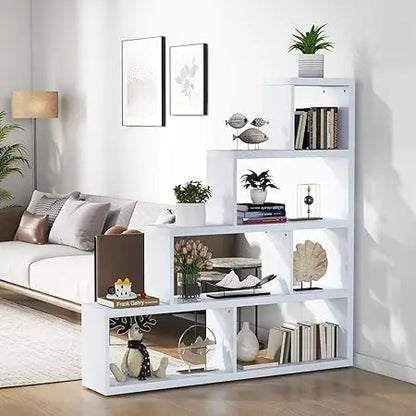Bookshelf, L Shaped, 6 Cubes, 4 Tier