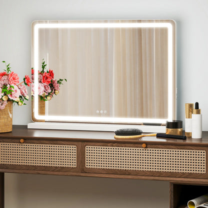 Mirror, Vanity with LED-Lights, Dimmable, 3-Color Modes