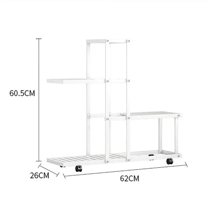 Plant Stand -  Wrought Iron, Rack Organizer w/Wheels