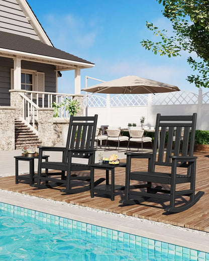Rocking Chair, Outdoor, All-Weather, 380lbs Weight Capacity