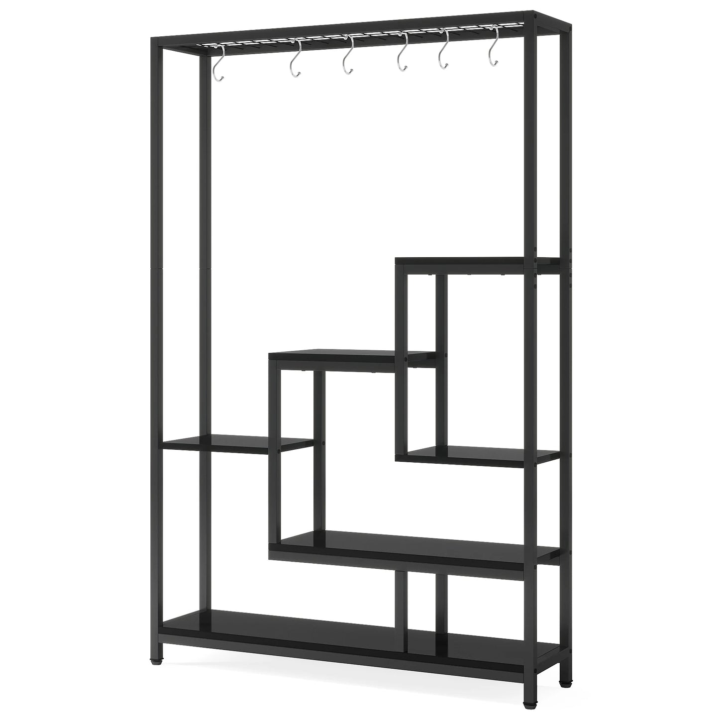 Plant Stand - 5-Tiers Metal, 10 Hanging Hooks