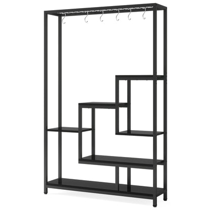 Plant Stand - 5-Tiers Metal, 10 Hanging Hooks