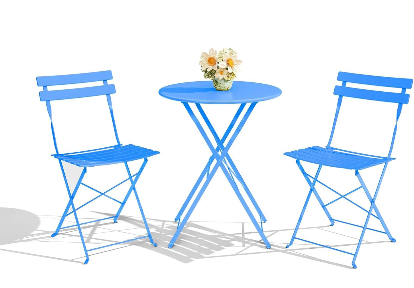 Patio Bistro Set, 3-Pieces, Metal, Table and Chairs