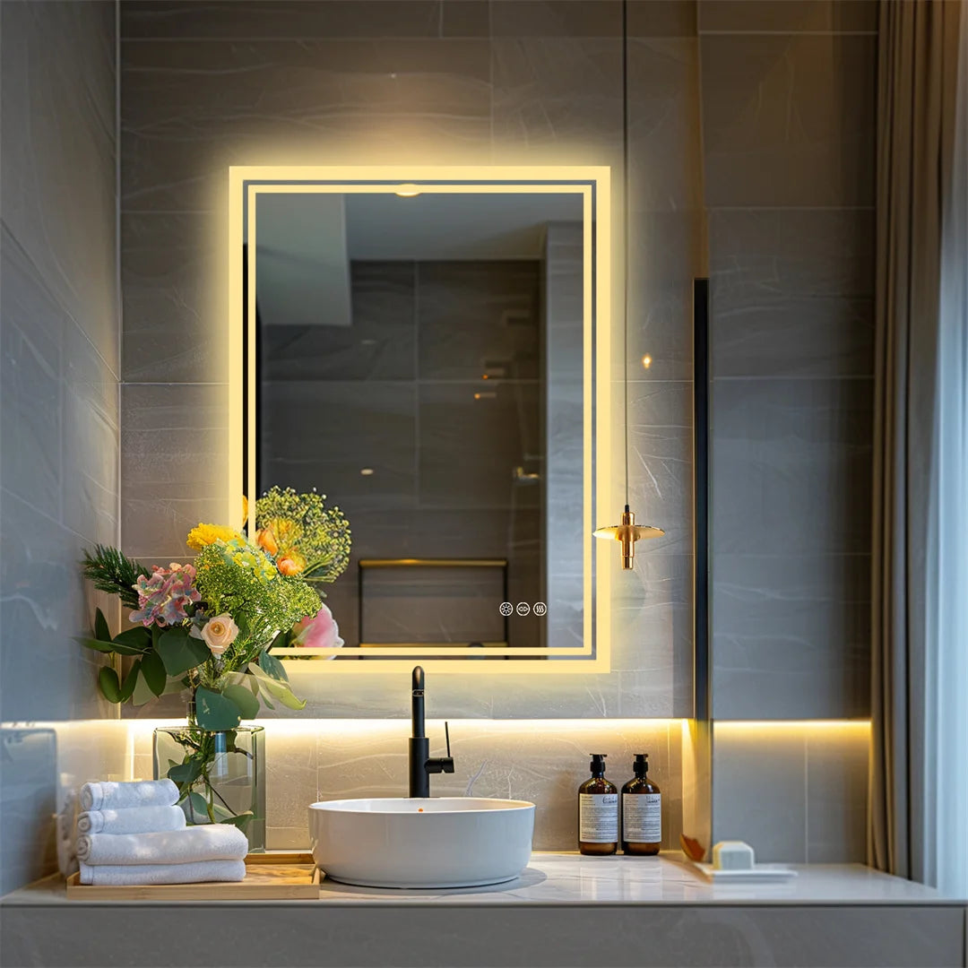 Mirror, LED Backlight, Dimmable and Defog