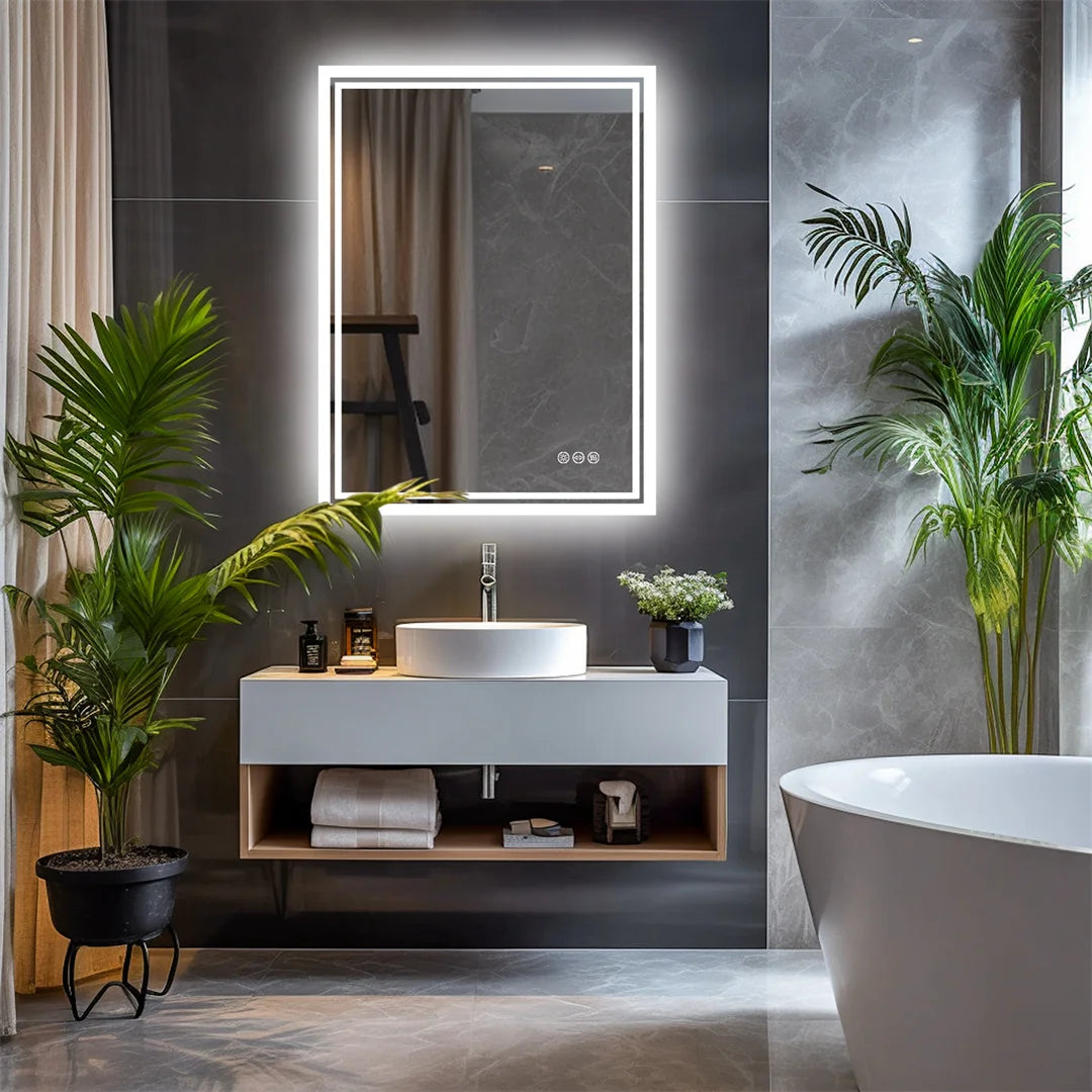 Mirror, LED Backlight, Dimmable and Defog