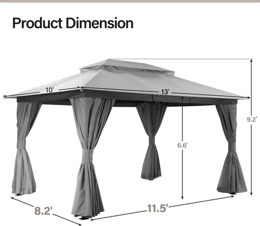 Patio Gazebo,  10'x13' with Expansion Bolts