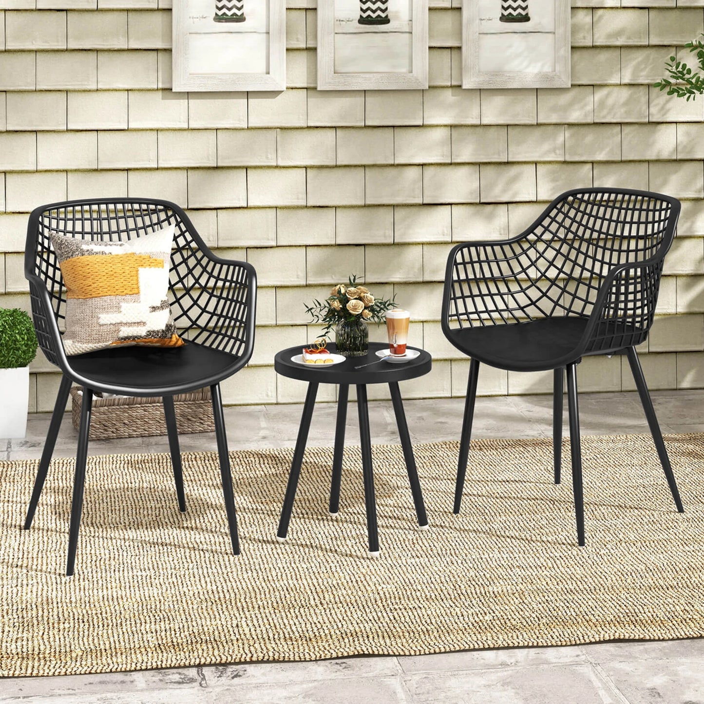 Patio Bistro Set, 3-Piece, Table and Chairs