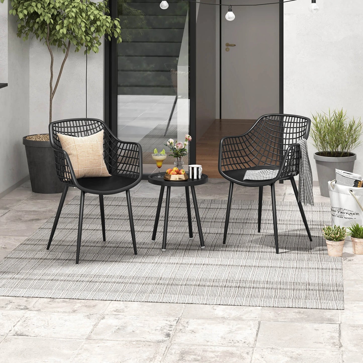 Patio Bistro Set, 3-Piece, Table and Chairs