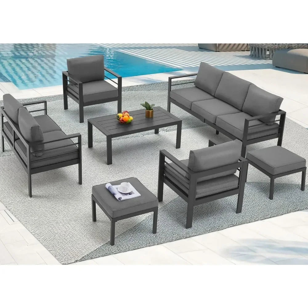 Patio Furniture Set, 7-piece with Cushions