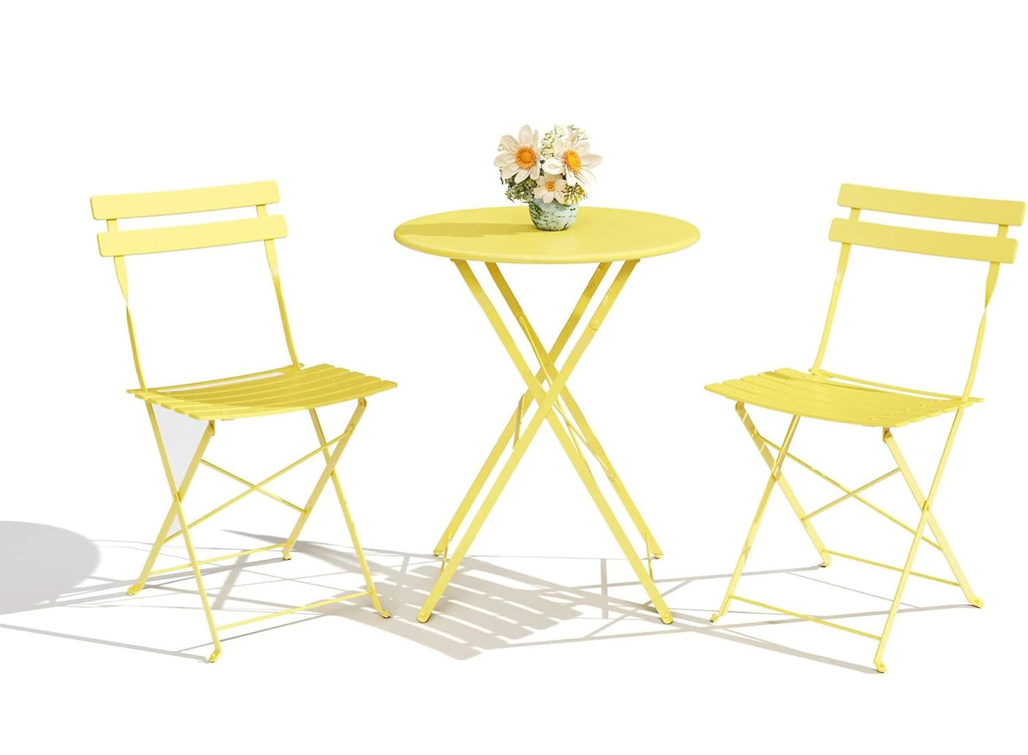 Patio Bistro Set, 3-Pieces, Metal, Table and Chairs