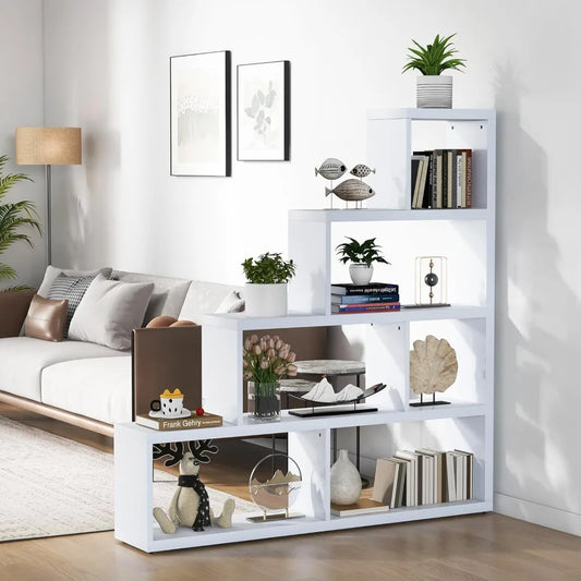 Bookshelf, L Shaped, 6 Cubes, 4 Tier