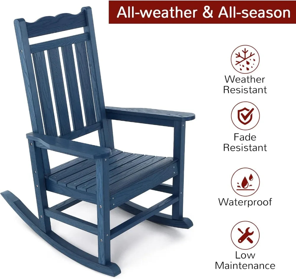 Rocking Chair, All-Weather, 400 lbs Weight Capacity
