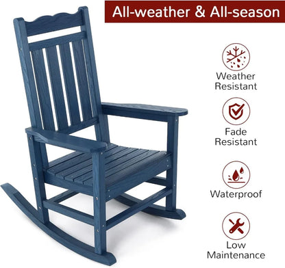 Rocking Chair, All-Weather, 400 lbs Weight Capacity