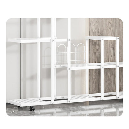Plant Stand -  Wrought Iron, Rack Organizer w/Wheels