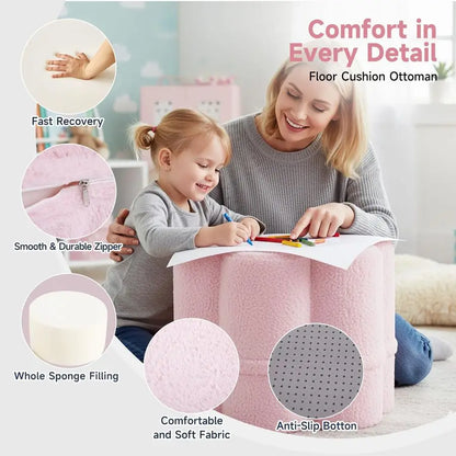 Ottoman, Floral Pouf,